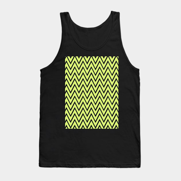 Optical illusion green waves Tank Top by Xevser